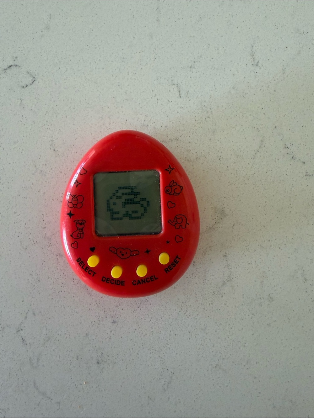 Virtual Pet Electronic Game Red Tamagotchi Style Toy Greenbrier Tested Working